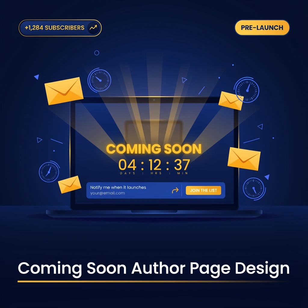 Coming Soon Author Page Design