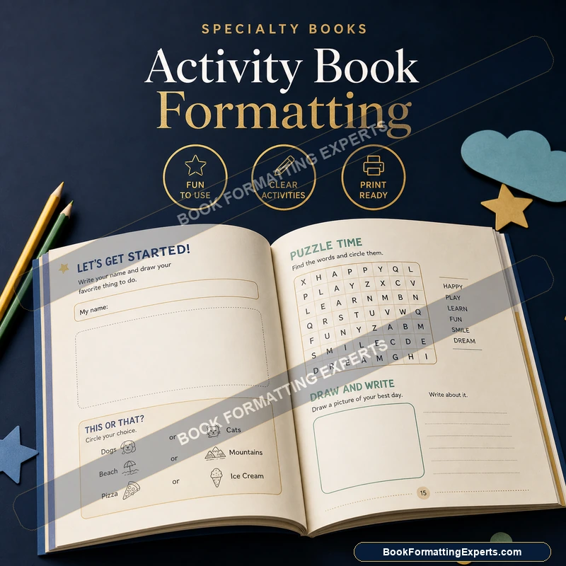 Activity Book Formatting