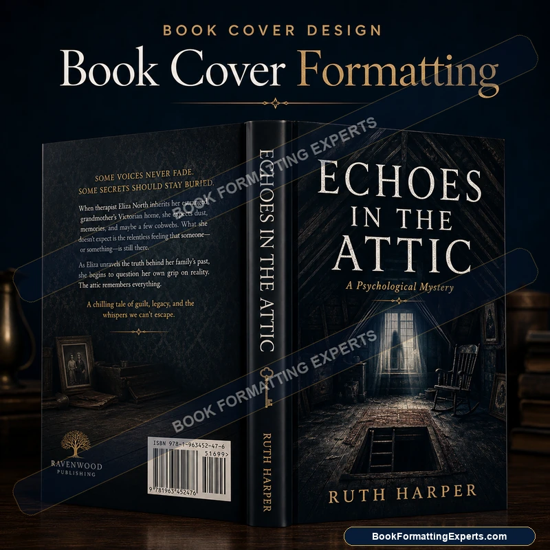 Book cover formatting sample by Book Formatting Experts showing a wrap built on the exact platform cover template