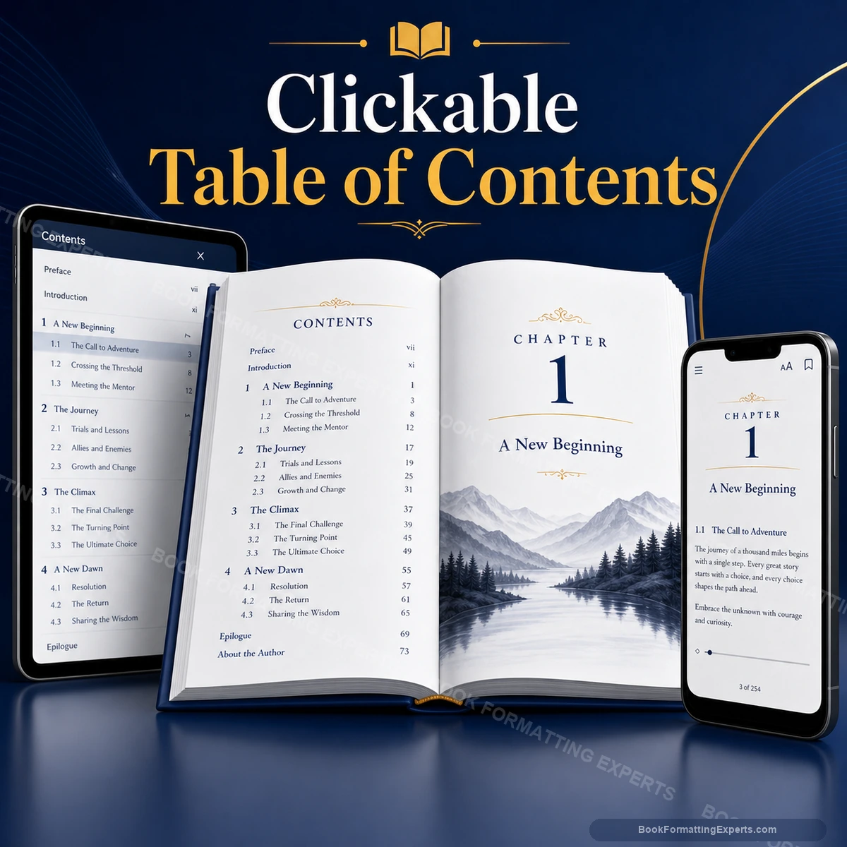 Clickable Table of Contents sample showing nested toc