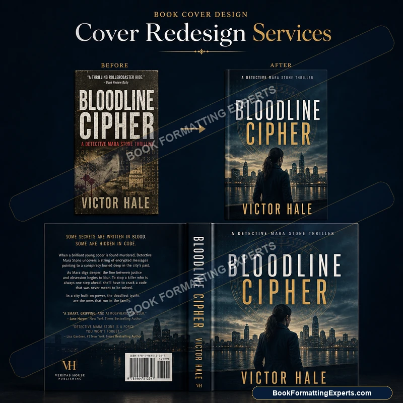 Cover redesign by Book Formatting Experts showing a cover repositioned to signal the correct genre