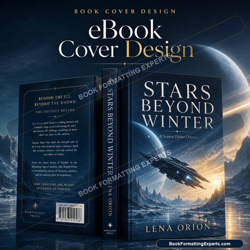 eBook cover design sample by Book Formatting Experts showing a type-driven cover with no photographic imagery
