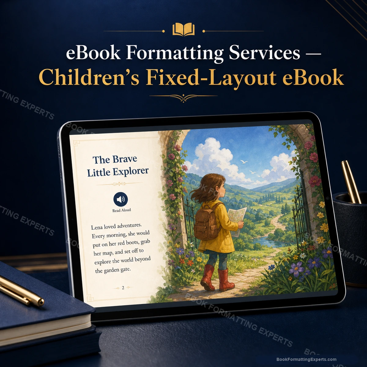 eBook Formatting Services sample showing children’s fixed-layout ebook