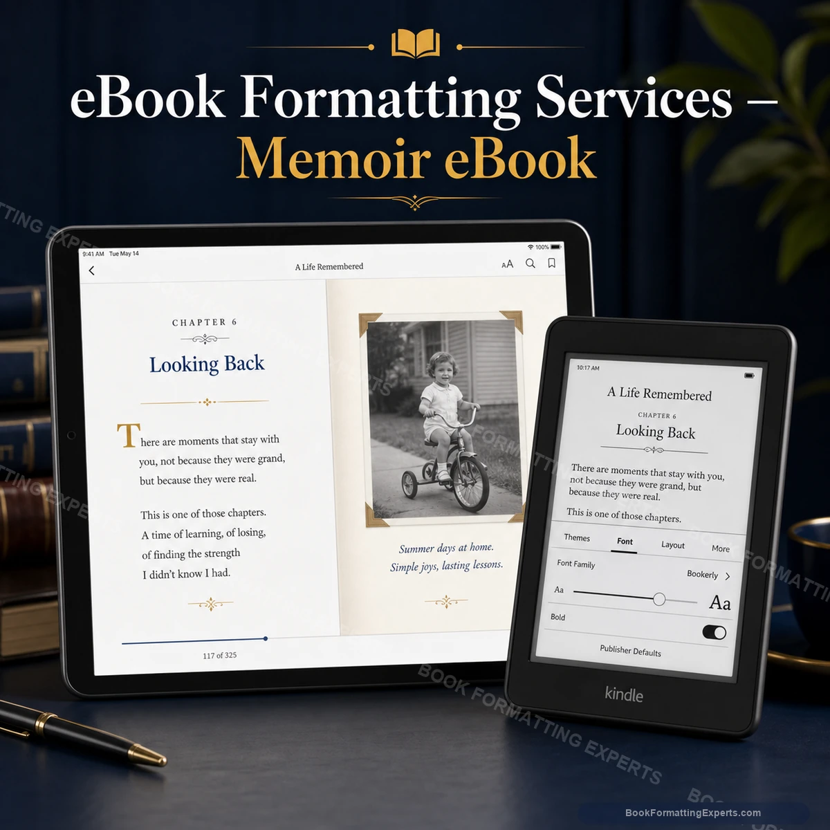 eBook Formatting Services sample showing memoir ebook