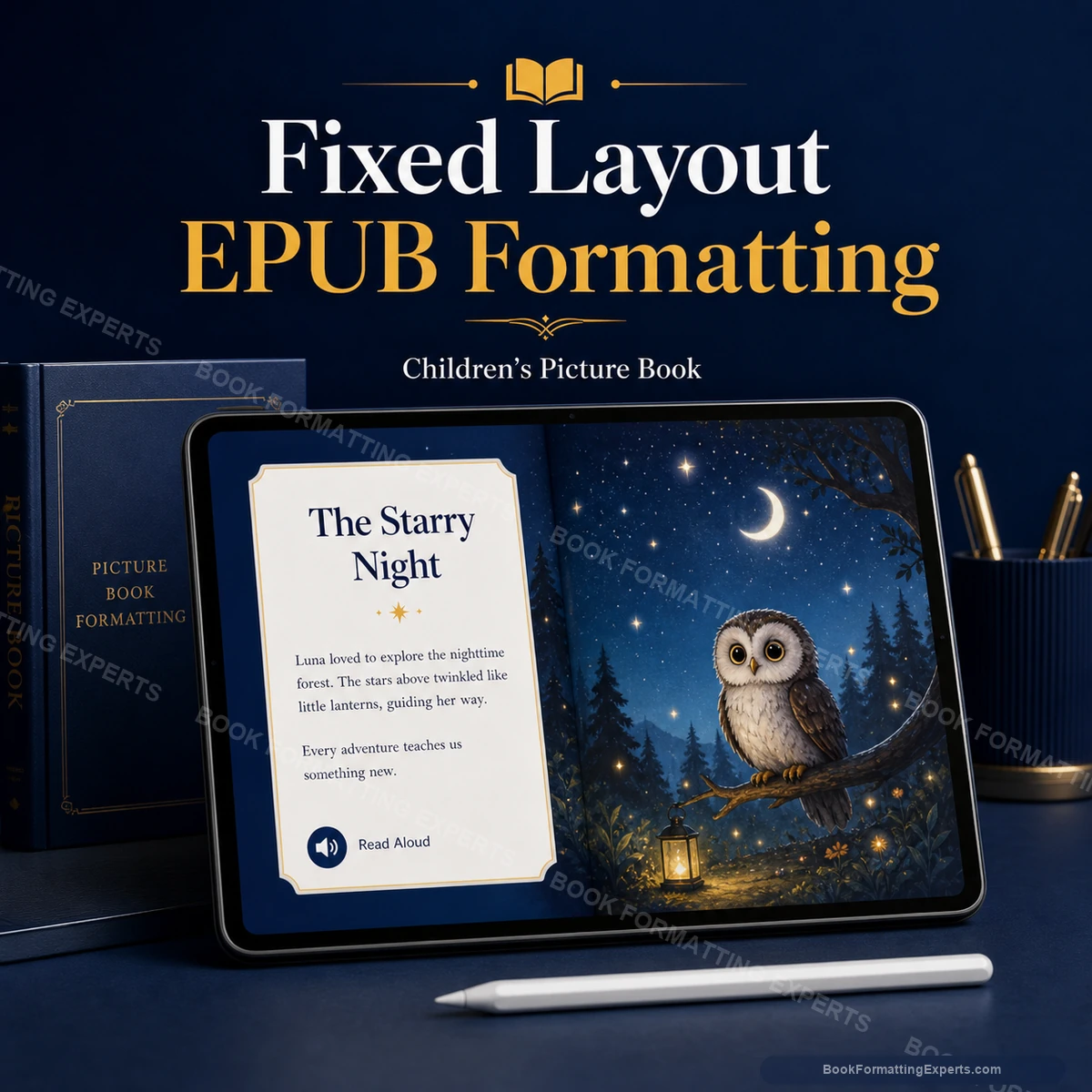 Fixed Layout EPUB Formatting sample showing children picture book