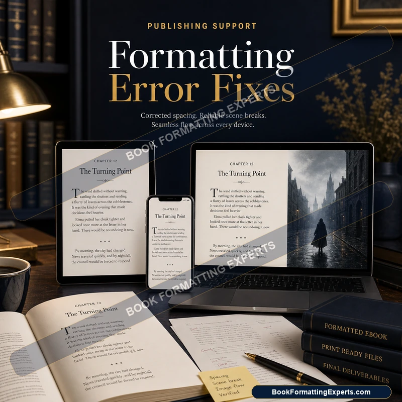 Formatting error fixes sample by Book Formatting Experts showing a table of contents that jumped to the wrong chapter corrected