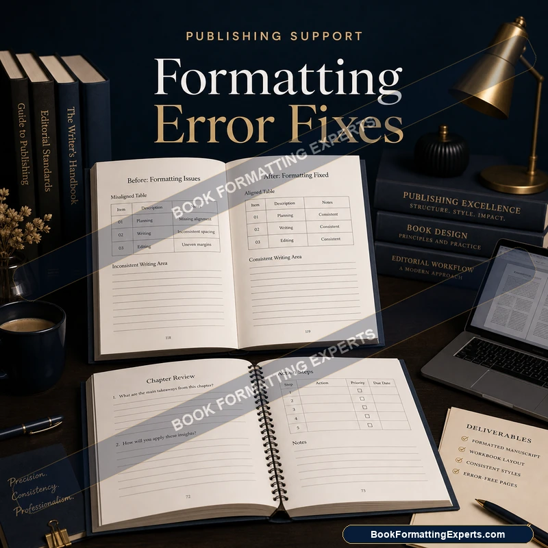 Formatting error fixes sample by Book Formatting Experts showing images that had slipped out of position placed back correctly