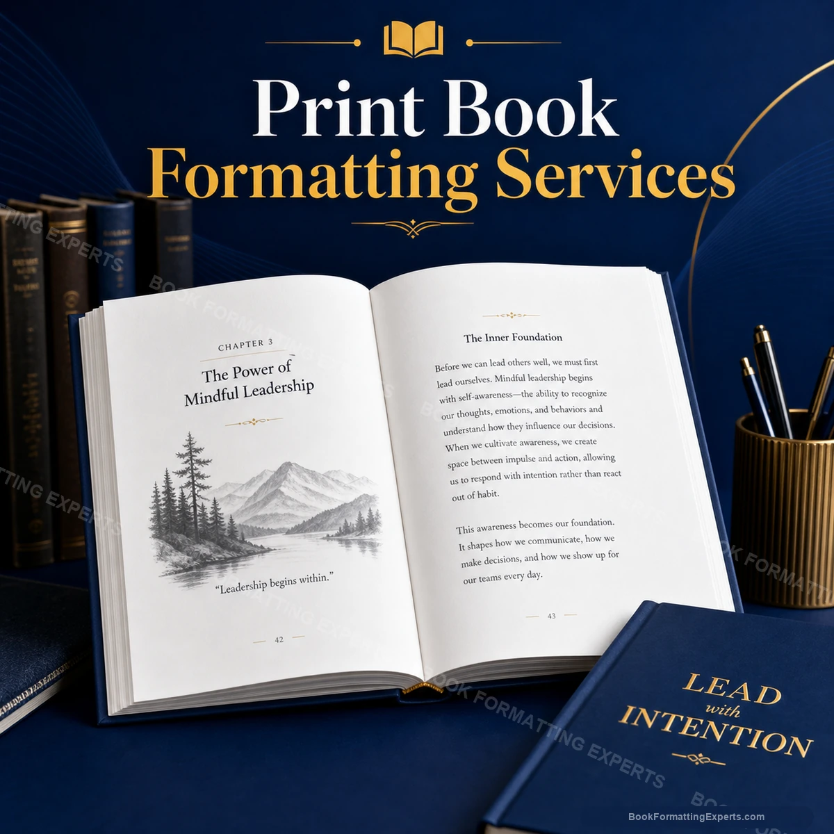 Print book formatting sample by Book Formatting Experts showing a nonfiction guide interior with headings and lists