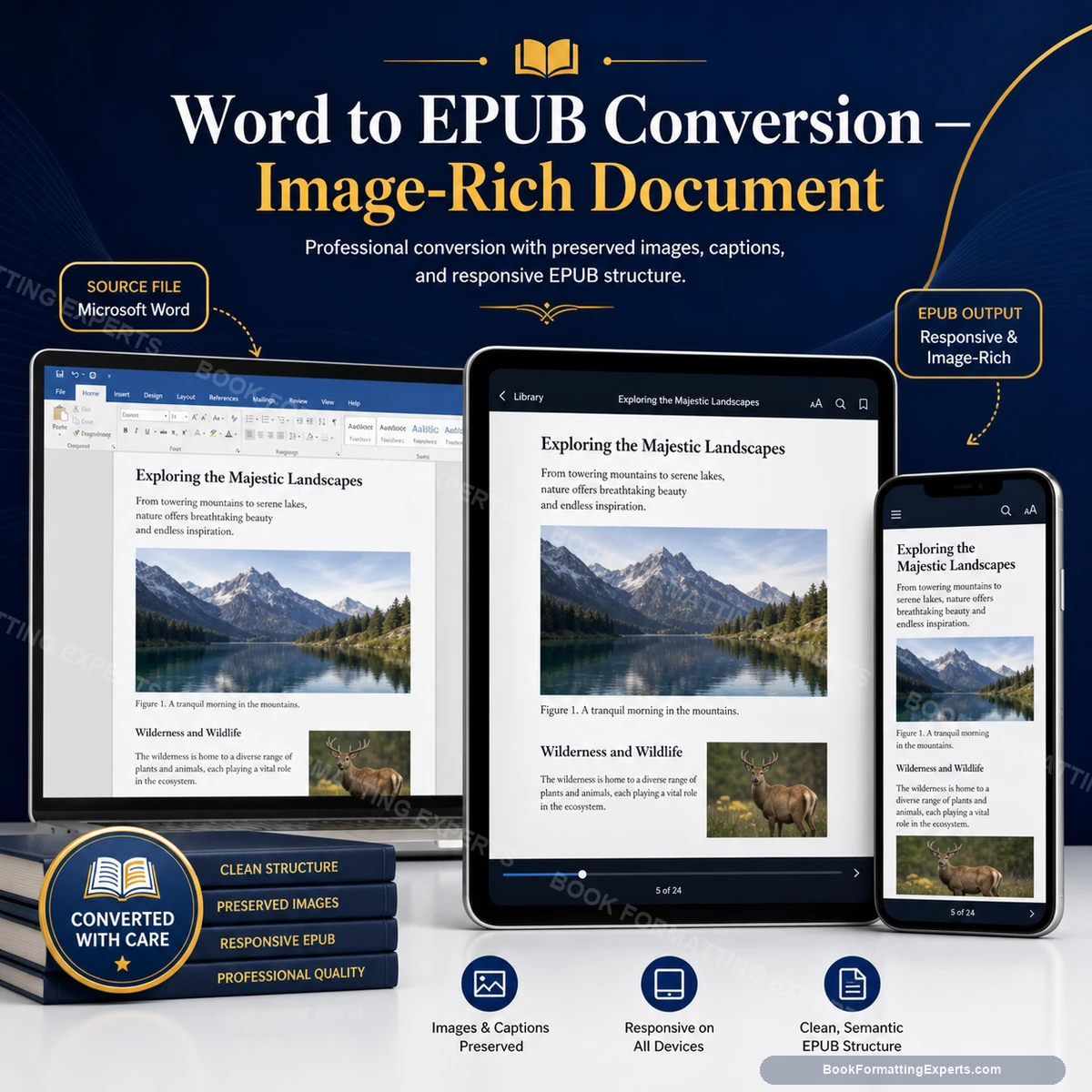 Word to EPUB Conversion sample showing image-rich document